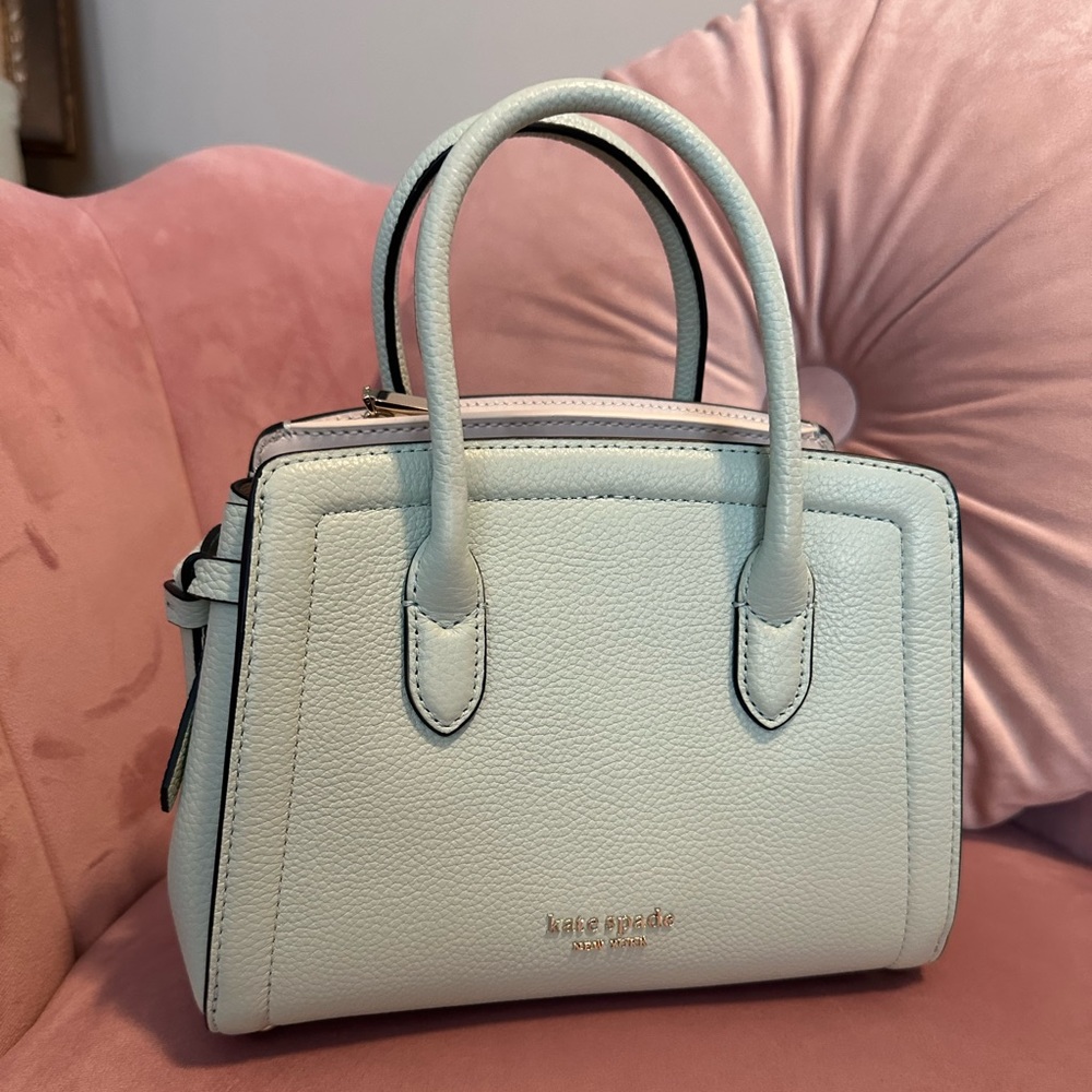 SOLD Kate spade knott mini satchel crystal blue